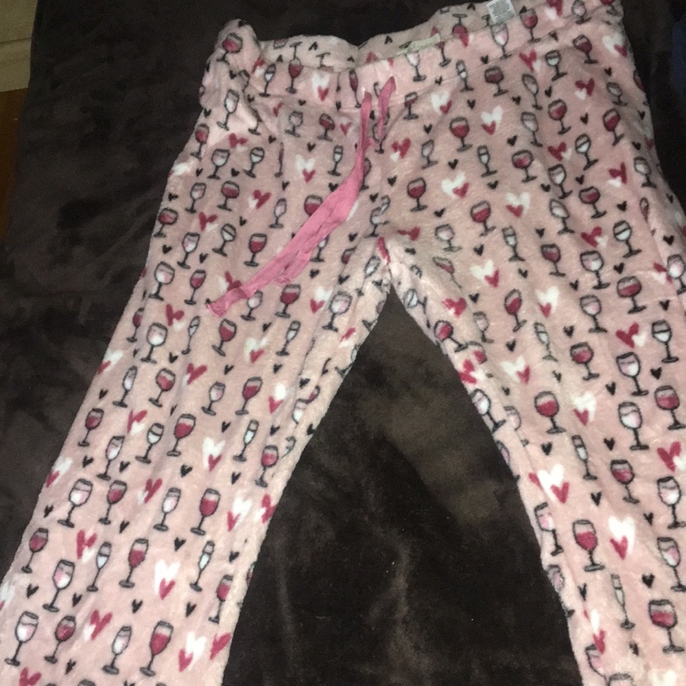 XL Daydream by Berkshire Home Soft pinky Wineglass design pajama pants
